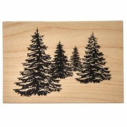 Brand new ⭐ Pine Trees 3D Shading Rubber Stamp 🎉