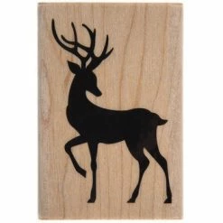 Outlet 😉 Reindeer Silhouette Rubber Stamp 🤩