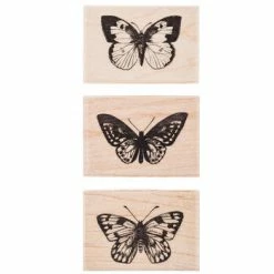 Best deal 🌟 Butterfly Trio Rubber Stamps ❤️