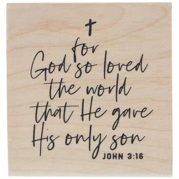 Outlet π John 3:16 Rubber Stamp π 3 Outlet π John 3:16 Rubber Stamp π