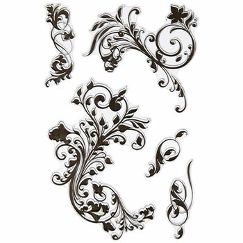 Budget ⭐ Fanciful Flourishes Clear Stamps ✔️ 3 Budget ⭐ Fanciful Flourishes Clear Stamps ✔️