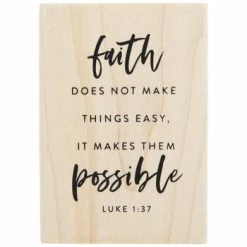 Tim Holtz shop 17 Coupon β Luke 1:37 Rubber Stamp π§¨