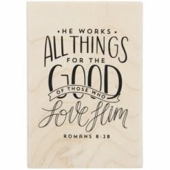 Wholesale ❤️ Romans 8:28 Rubber Stamp ????