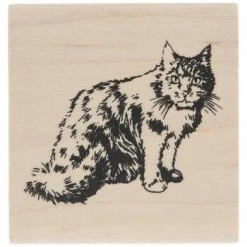 Budget ⭐ Cat Rubber Stamp 🔔