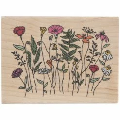 Coupon 😀 Wildflowers Rubber Stamp 🔥