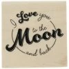 Cheapest ✨ I Love You To The Moon Rubber Stamp 🧨