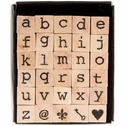 Tim Holtz shop 34 Best Pirce π Lowercase Alphabet Vintage Type Rubber Stamps π―