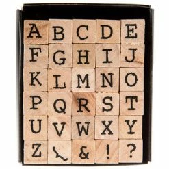 Budget 👍 Uppercase Alphabet Vintage Type Rubber Stamps 🥰